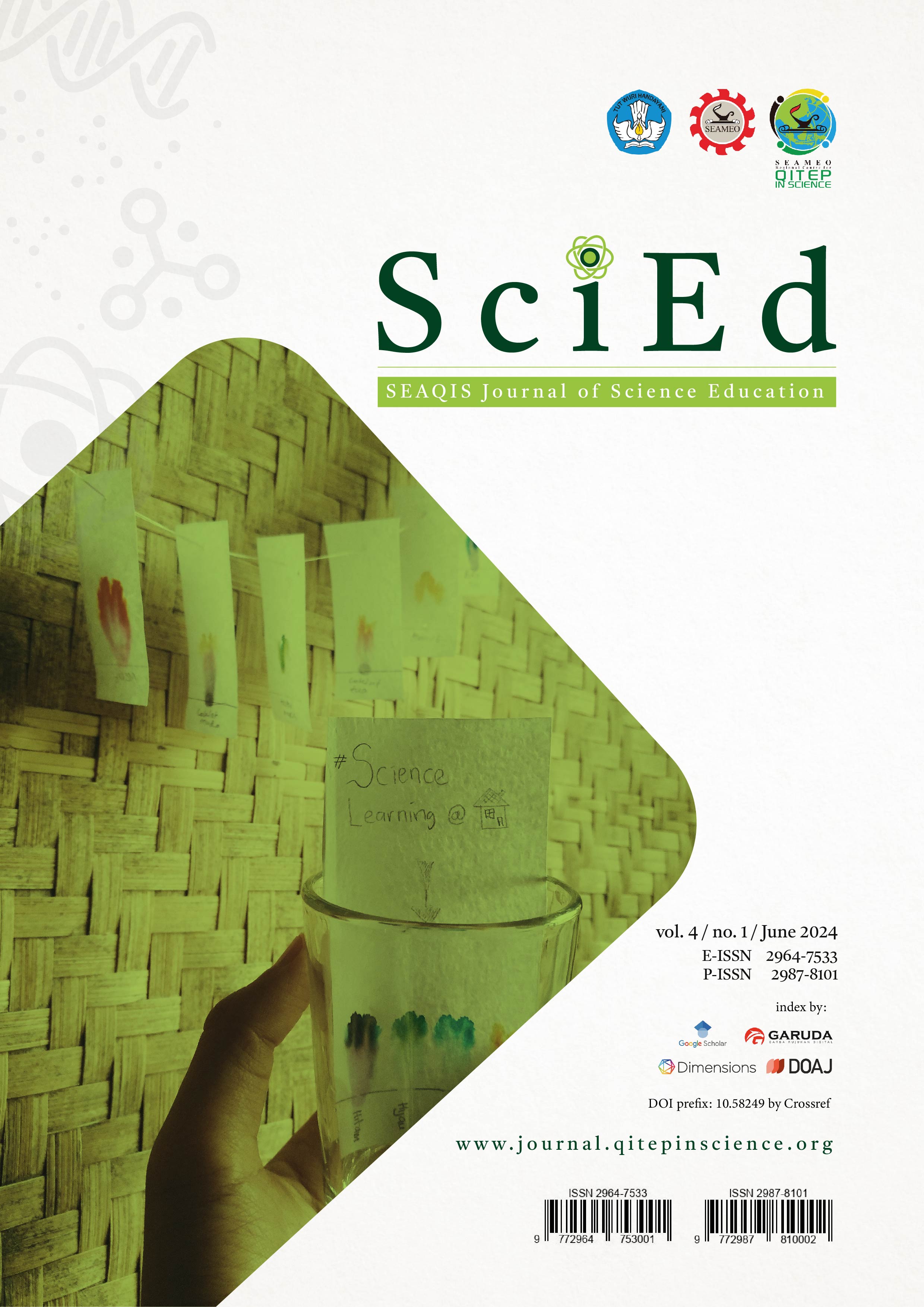 					View Vol. 4 No. 1 (2024): SEAQIS Journal of Science Education
				