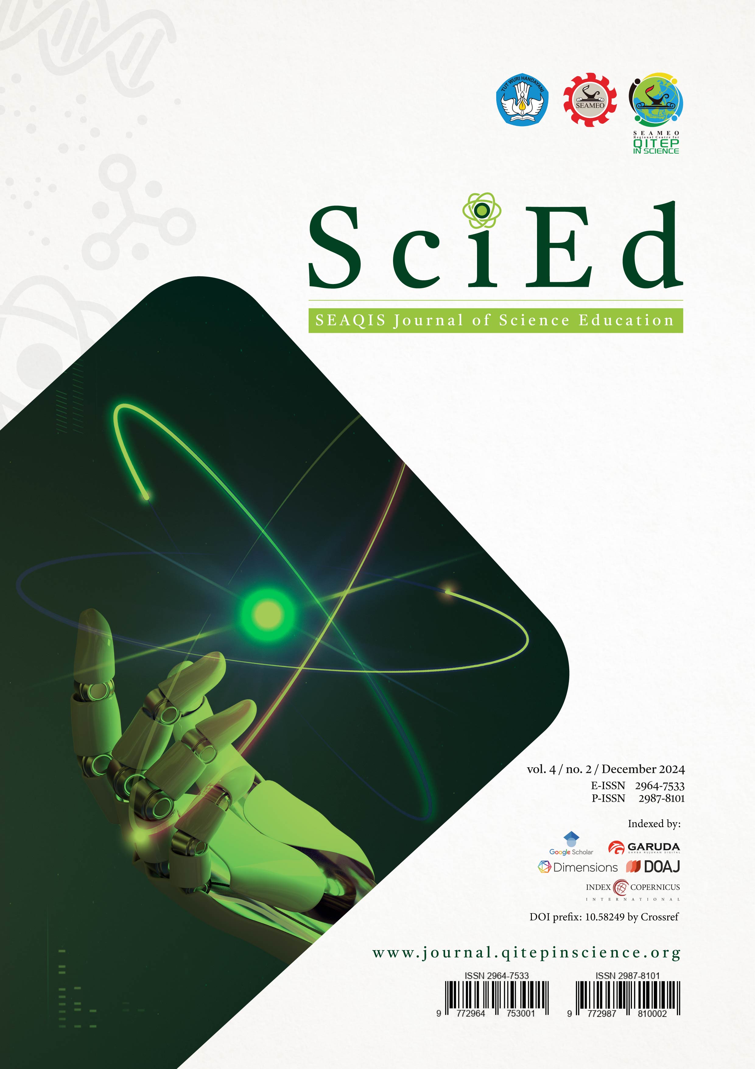 					View Vol. 4 No. 02 (2024): SEAQIS Journal of Science Education
				